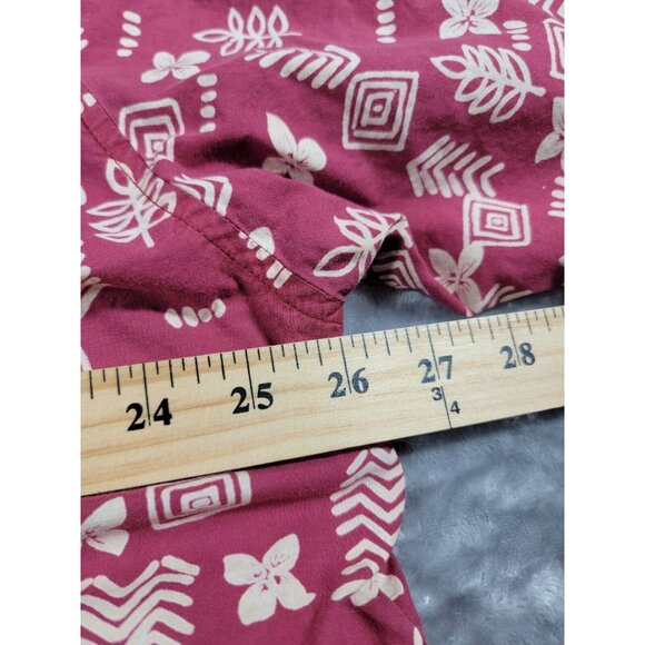 Junction West Mens Button Up Hawaiian Shirt Floral Geometric short sleeve XL - Picture 3 of 6